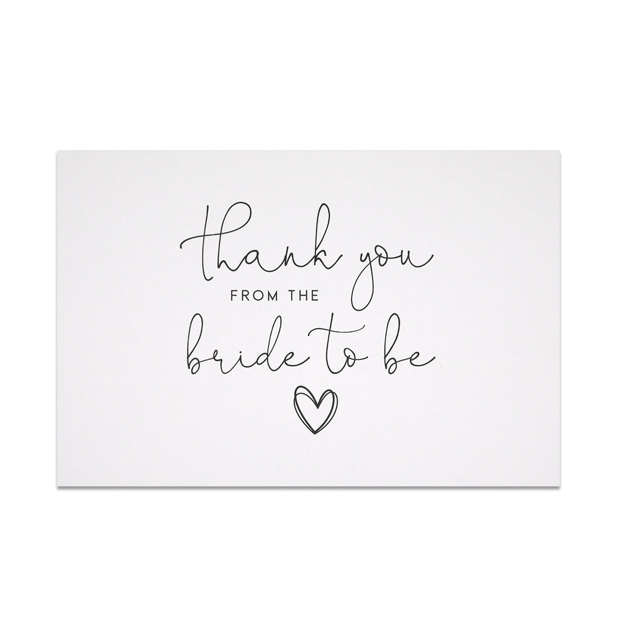 Thank You From The Bride To Be Heart Cards with Kraft Envelopes, Box of 30