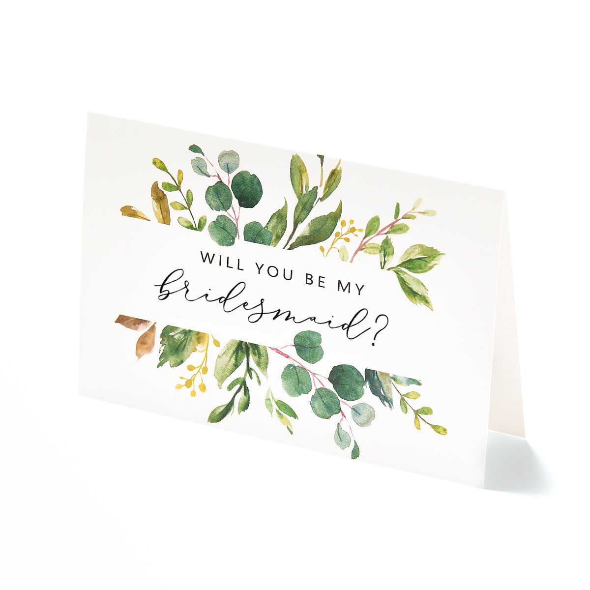 12 Greenery Bridesmaid Proposal Folded Cards and Envelopes, Includes 8 Will You Be My Bridesmaids, 1 for Matron of Honor, 2 for Maid of Honor &amp; 1 for Flower Girl