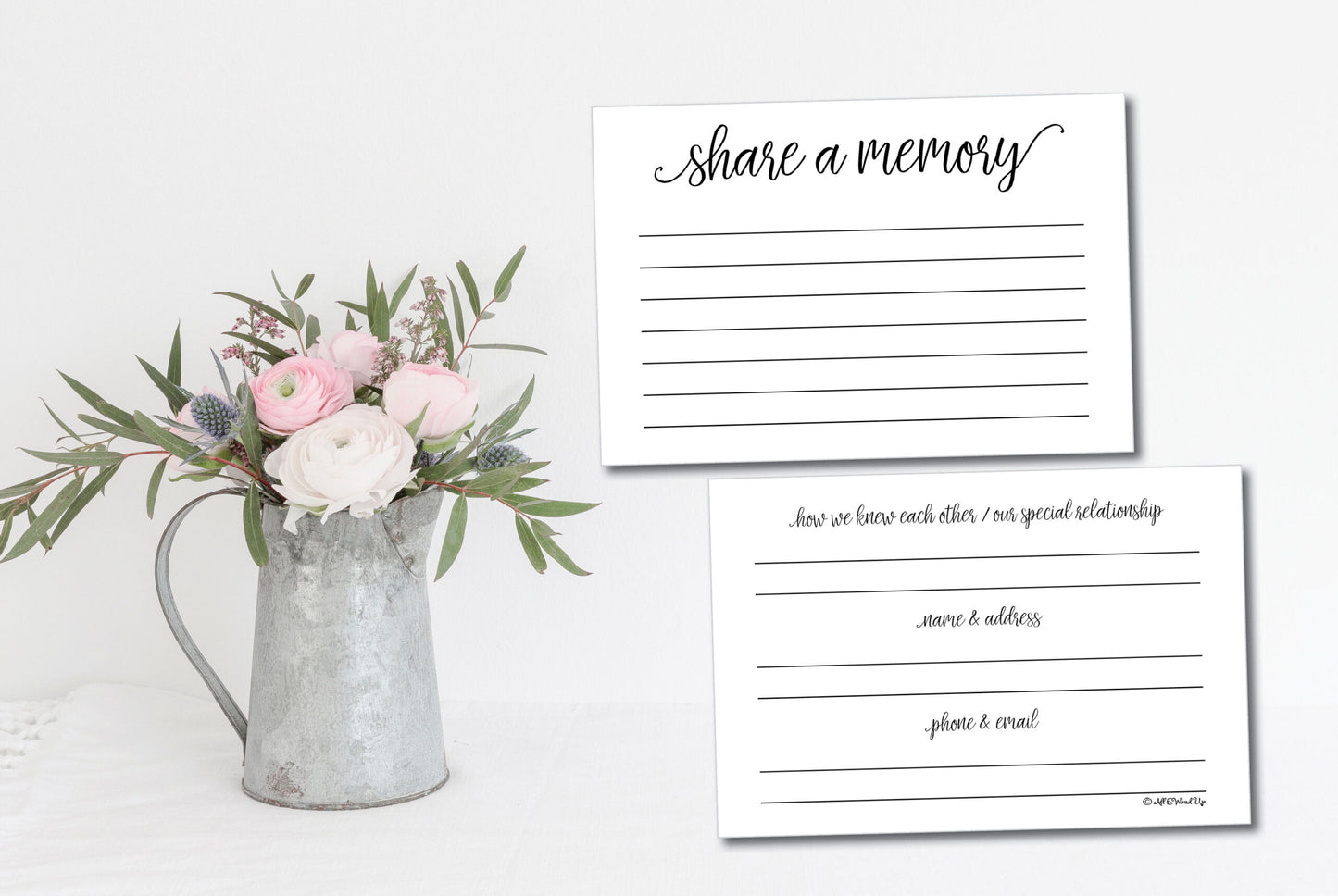 50 Sympathy Cards - Funeral Share a Memory Cards Keepsake, Condolence Sympathy Memorial Acknowledgment, Remembrance Appreciation Celebration of Life Service Supplies Guest Book Alternative