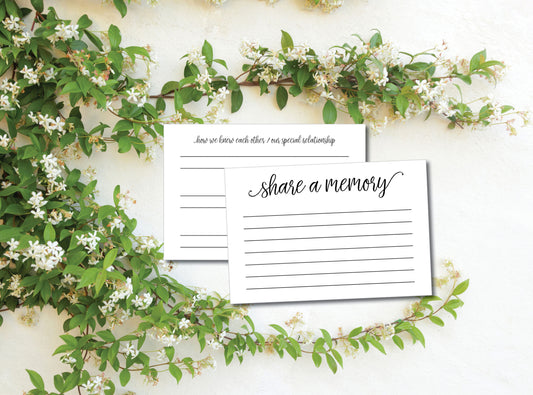 50 Sympathy Cards - Funeral Share a Memory Cards Keepsake, Condolence Sympathy Memorial Acknowledgment, Remembrance Appreciation Celebration of Life Service Supplies Guest Book Alternative